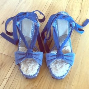 Lace up UGG wedge